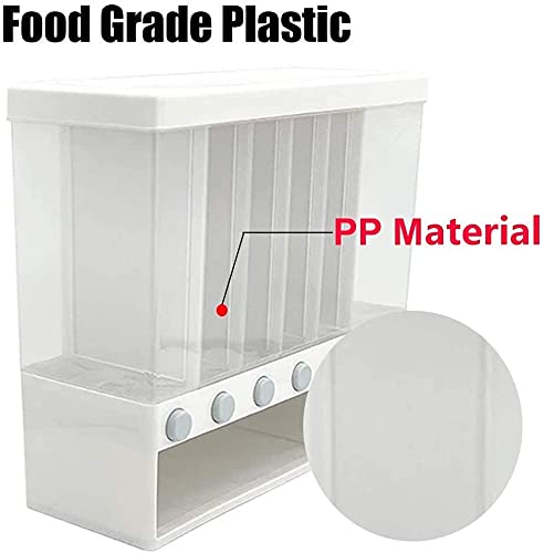 Cereal Food Dispenser – Jeni 6-Grid Wall Mounted 12L